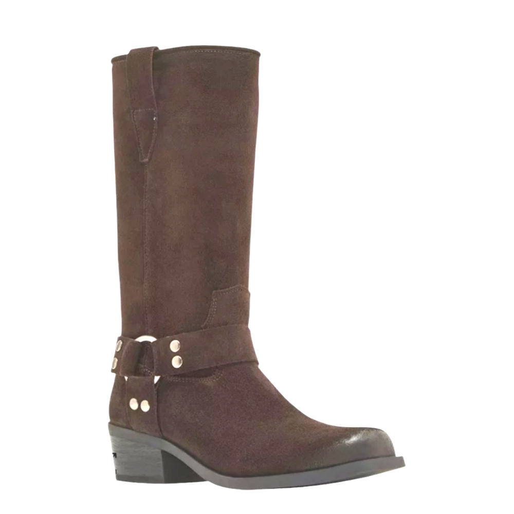 Steve Madden Brown Suede Ruskin Tall Engineer Boots ... Size 8.5